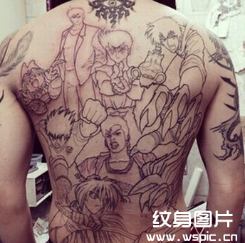 日本动漫人物纹身图案
