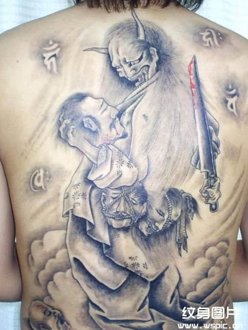 日本鬼神纹身图案