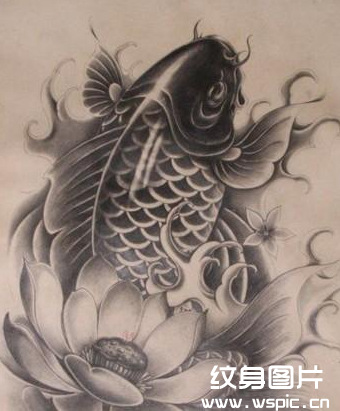 鲤鱼纹身图案