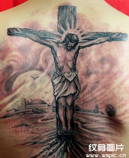 耶稣十字架纹身图案