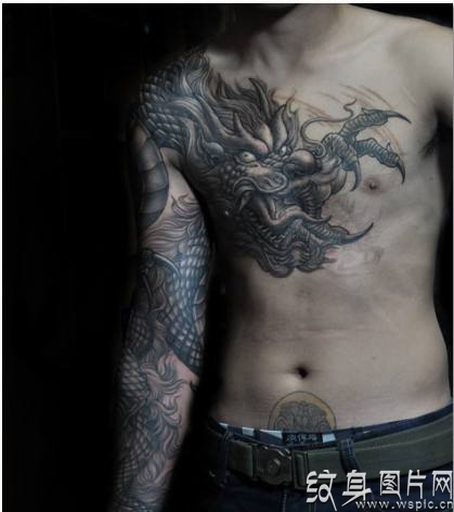 纹身龙讲究很多，不同的部位含义不同