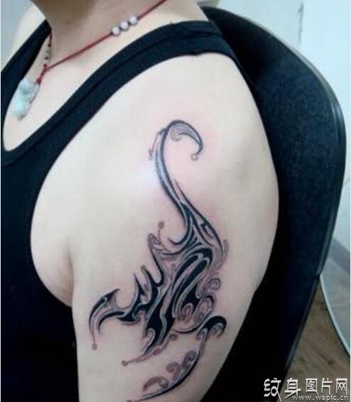 蝎子纹身图案大全，不同艺术风格的蝎子纹身