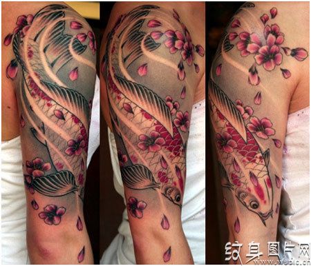 日本鲤鱼纹身图案欣赏，来自锦鲤纹身发源地的最佳设计
