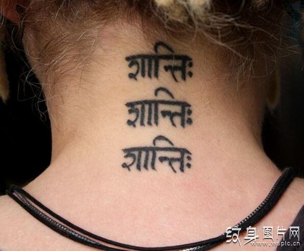 梵文纹身图案，源自古印度的神秘设计