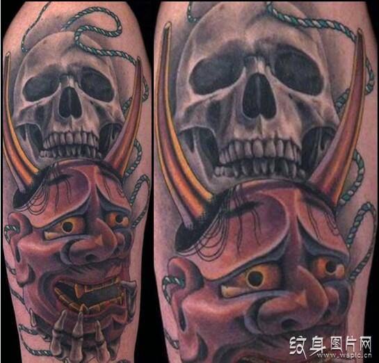 般若纹身图案欣赏，来自日本的神鬼传说