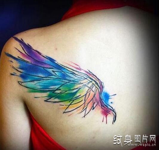 最具时尚的翅膀纹身图案，美丽天使的象征