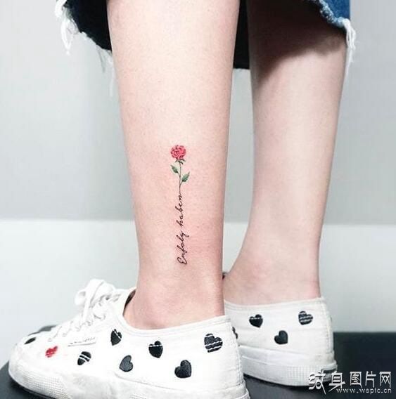 女生个性小腿纹身图案，最有吸引力的腿部性感纹身