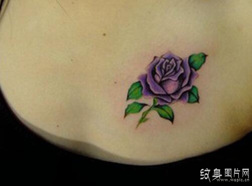 不同颜色代表不同的爱意，美女玫瑰花纹身图案欣赏