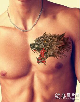 勇士的最佳标志，男性胸部纹身图案欣赏