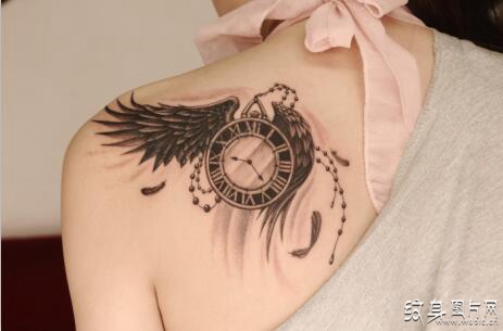 翅膀纹身图案欣赏，自由和守护的象征