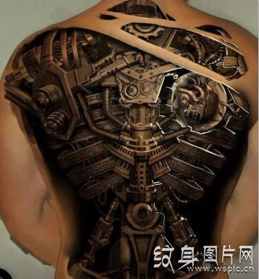 霸气的机械3D纹身图案欣赏，让你怀疑自己的眼睛