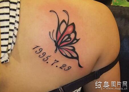 蝴蝶纹身图案欣赏，爱情与自由的象征