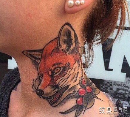 狐狸纹身图案欣赏，寓意吉祥的权贵象征