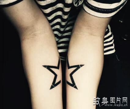 五角星纹身图案欣赏，简单但意义非凡