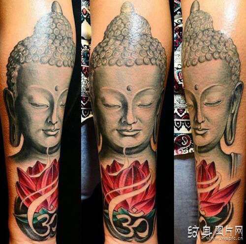 佛头纹身图案欣赏，最震撼人心的宗教元素纹身设计