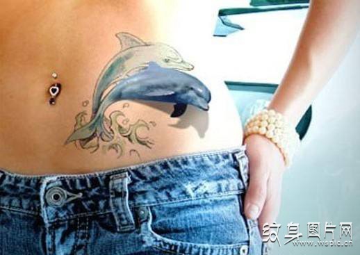 海洋深处的爱情守护神，海豚纹身图案欣赏