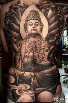 佛教中的大慈悲代表，千手观音纹身图案欣赏