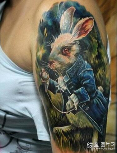 兔子纹身图案欣赏，将美好的形象永久的留在身上
