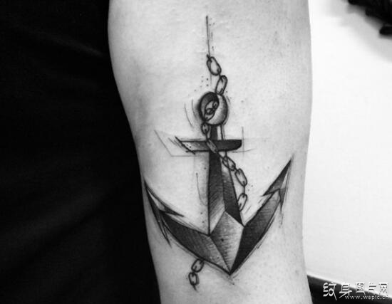 黑白船锚纹身图案，西方文化中你不曾了解的意义