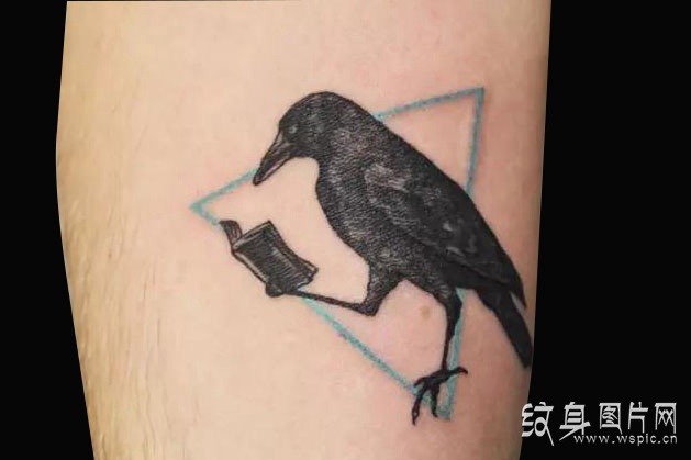智慧超群的灵性神鸟，乌鸦纹身图案欣赏