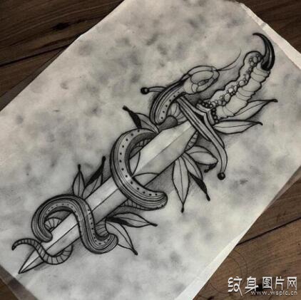  蛇纹身手稿精选，经典蛇纹身含义解析