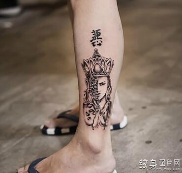 女生小腿纹身图案欣赏，最具魅力的纹身设计