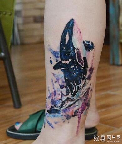女生小腿纹身图案欣赏，最具魅力的纹身设计