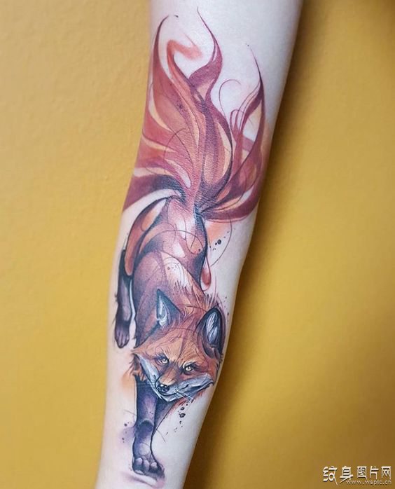 九尾狐纹身图案欣赏，关于它的传说故事你知道多少