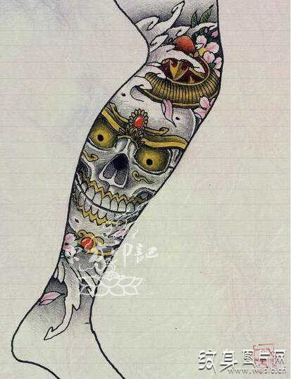 花腿纹身手稿欣赏，精妙绝伦的典型设计