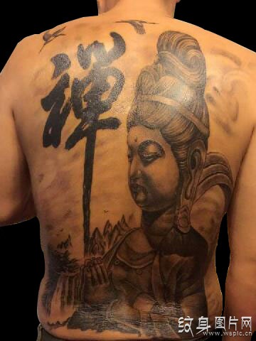 文殊菩萨纹身图案欣赏，乃大智大慧的法王子