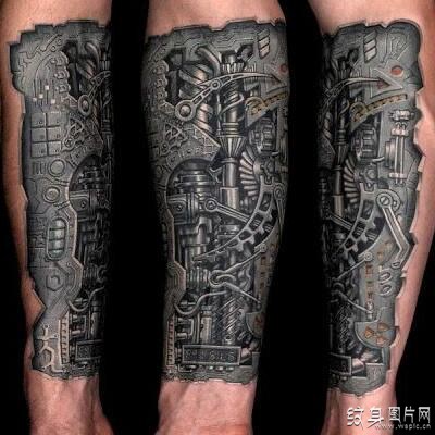机械臂纹身图案欣赏，工业与3D的完美结合