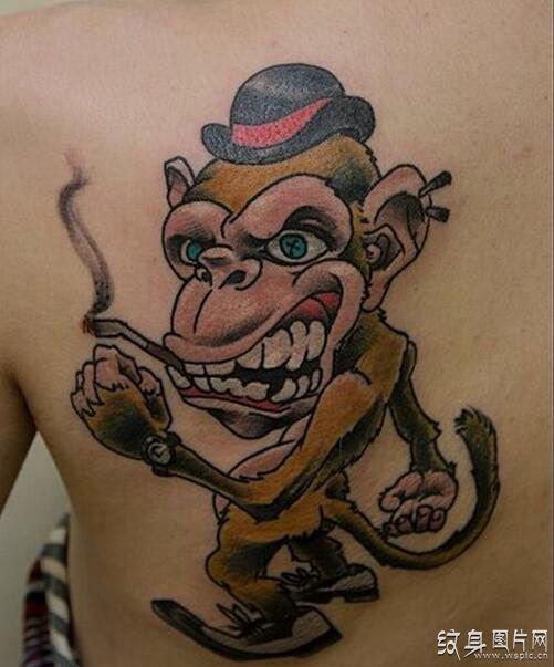 令人捧腹大笑的美猴王，个性社会猴纹身图案欣赏