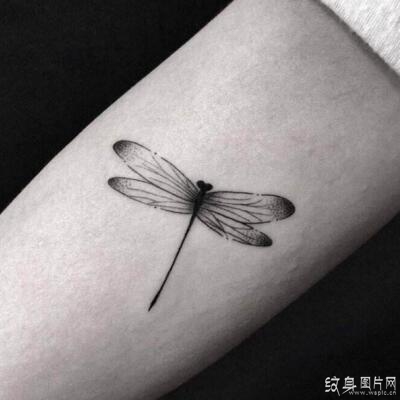 蜻蜓纹身图案欣赏，将童年留在身上