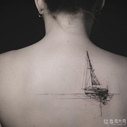 个性帆船纹身图案，独特而又意义的纹身设计