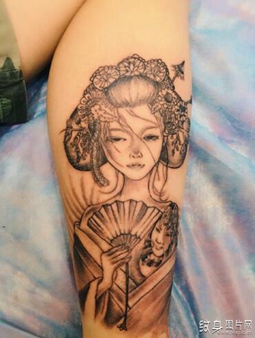 日本艺妓纹身图案，纹身图案的主流元素之一