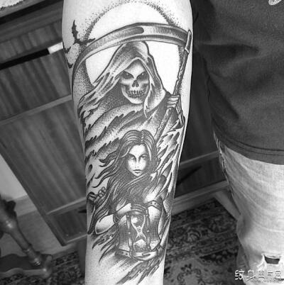 死神纹身图案大全，象征着勇气与黑暗的经典图案