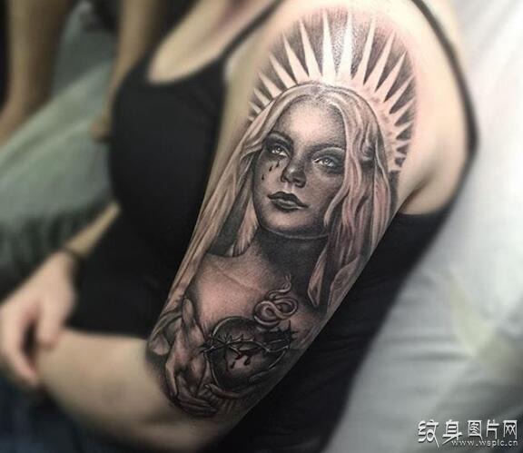 圣母玛利亚纹身图案，最具代表性的基督教纹身主题