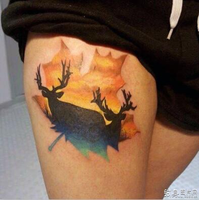 唯美鹿纹身图案欣赏，解析鹿纹身的禁忌和含义
