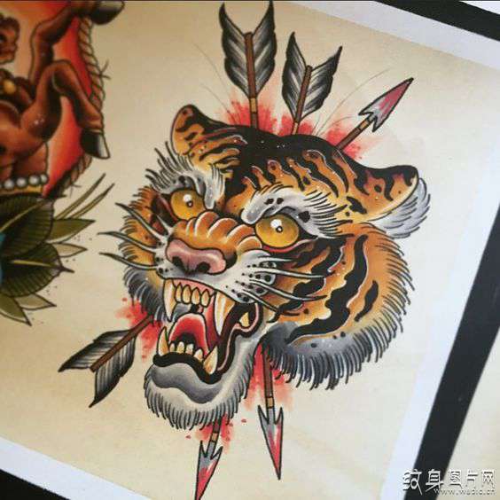 虎头纹身图案及手稿，匠心独妙的设计及意义