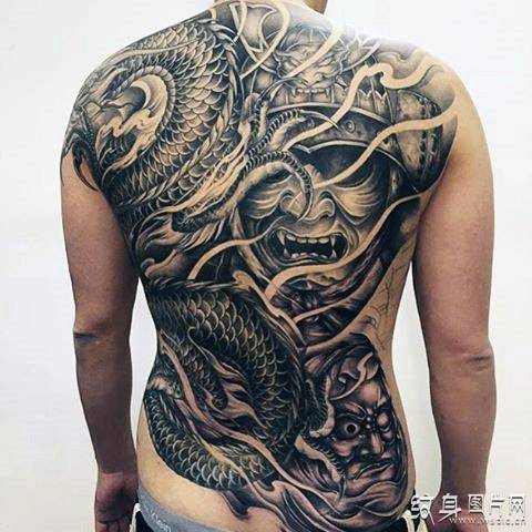 鬼武士纹身图案含义及手稿，日式纹身中的经典鬼神