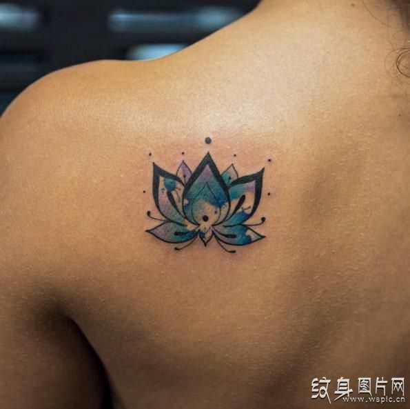 蓝莲花纹身图案欣赏及寓意，永不凋零的圣洁之花