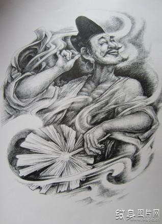 济公纹身图案及手稿欣赏，乃民间传说再世活佛者
