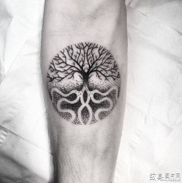 生命树纹身纹身图案欣赏，不同宗教和哲学下的不同含义