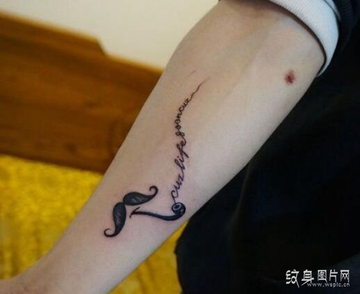 手臂烟斗纹身图案欣赏，炫酷搞笑的纹身设计