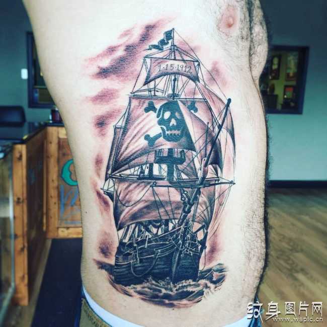 男性海盗船纹身图案欣赏，那些不为人知的发展历程