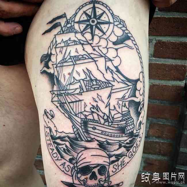男性海盗船纹身图案欣赏，那些不为人知的发展历程