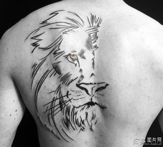 狮子头纹身图案及手稿，震撼人心的时尚设计