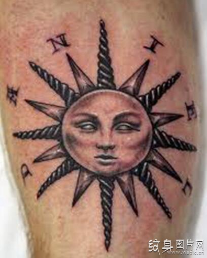 与众不同的典型设计，太阳图腾纹身图案及手稿欣赏