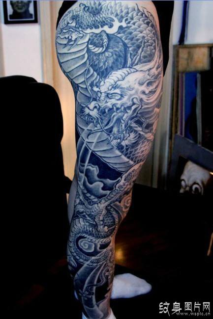 经典盘龙纹身图案及手稿欣赏，四大霸气的江湖龙纹身