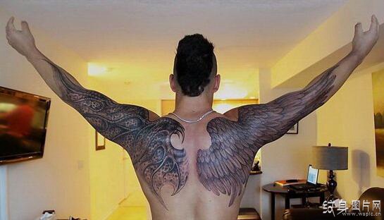 天使恶魔翅膀纹身图案及手稿 双重人性的代表